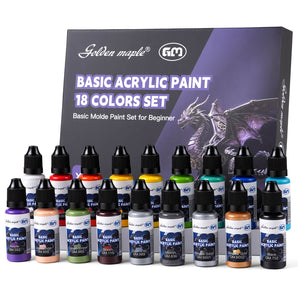 Miniature Paint Set: 18 x 20ml Acrylic Paints – Non-Toxic, Water-Based for Model Painting