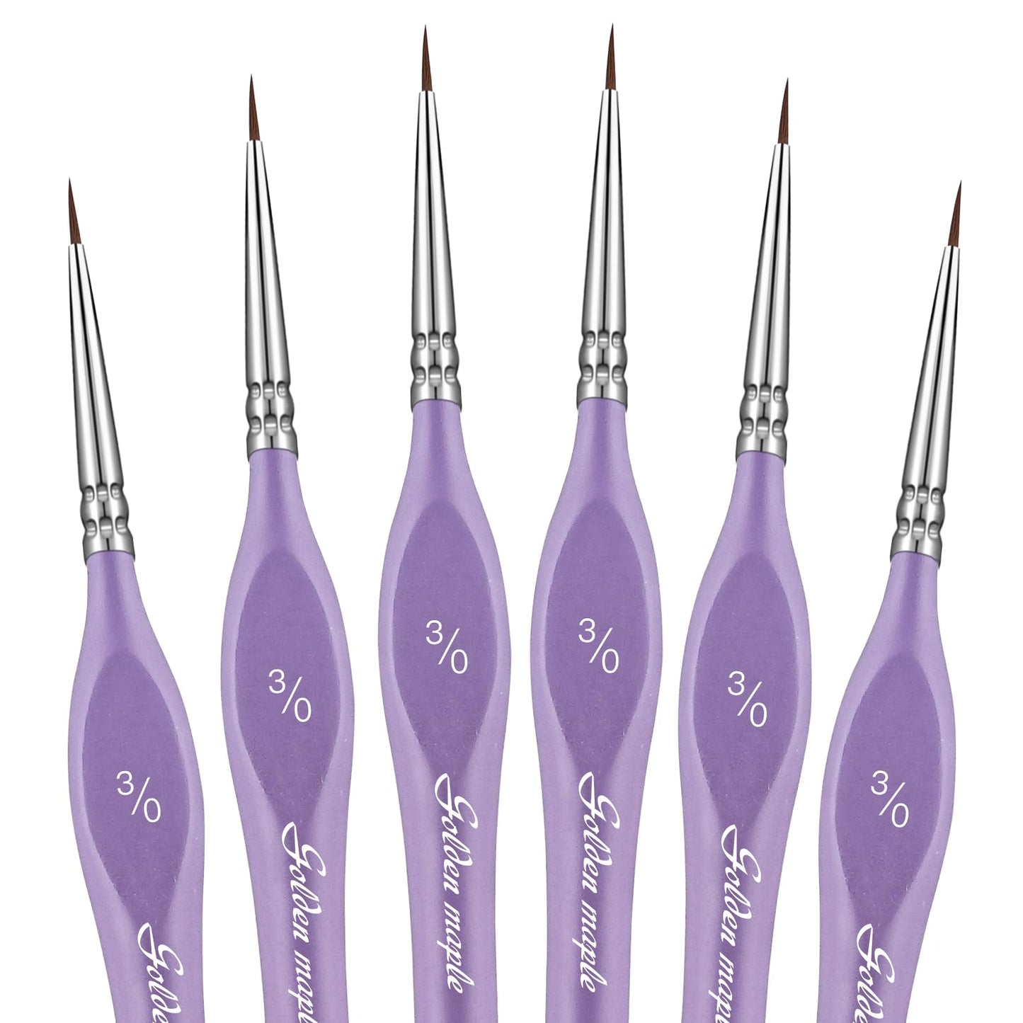 6PCS 3/0 Ultra Fine Tip Miniature Brush Set