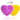 Purple and yellow heart-shaped silicone cleaners.
