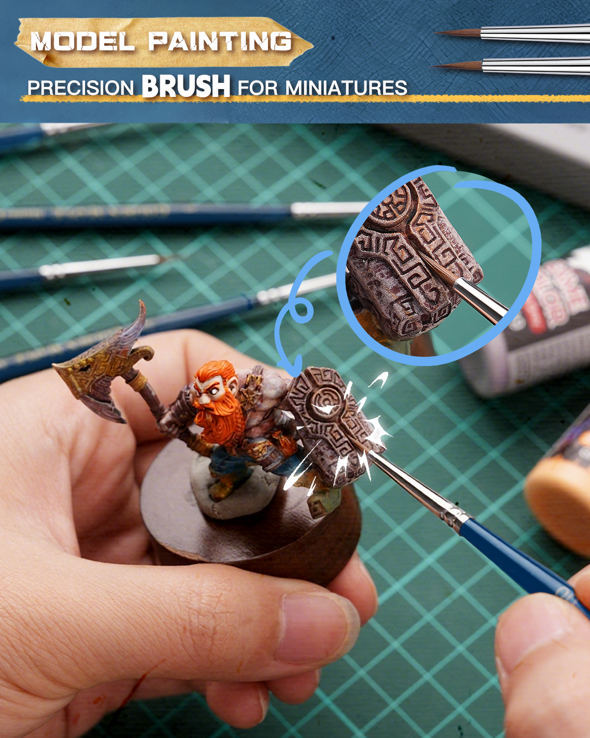 Golden Maple Master Ⅰ: Kolinsky Sable Miniature Detail Brushes