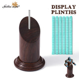 Sloped display plinth and tack.