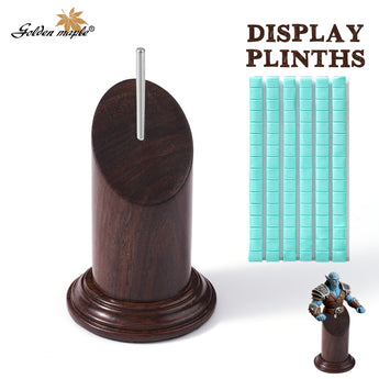 Sloped display plinth and tack.