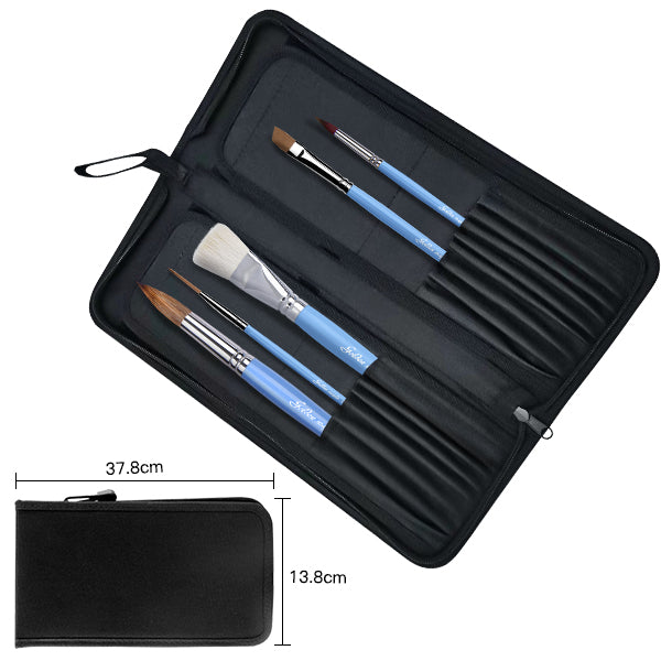 Goldenmaple & Coral Ye 6pcs Professional Watercolor Mixing Brush Set ( Coral-set )