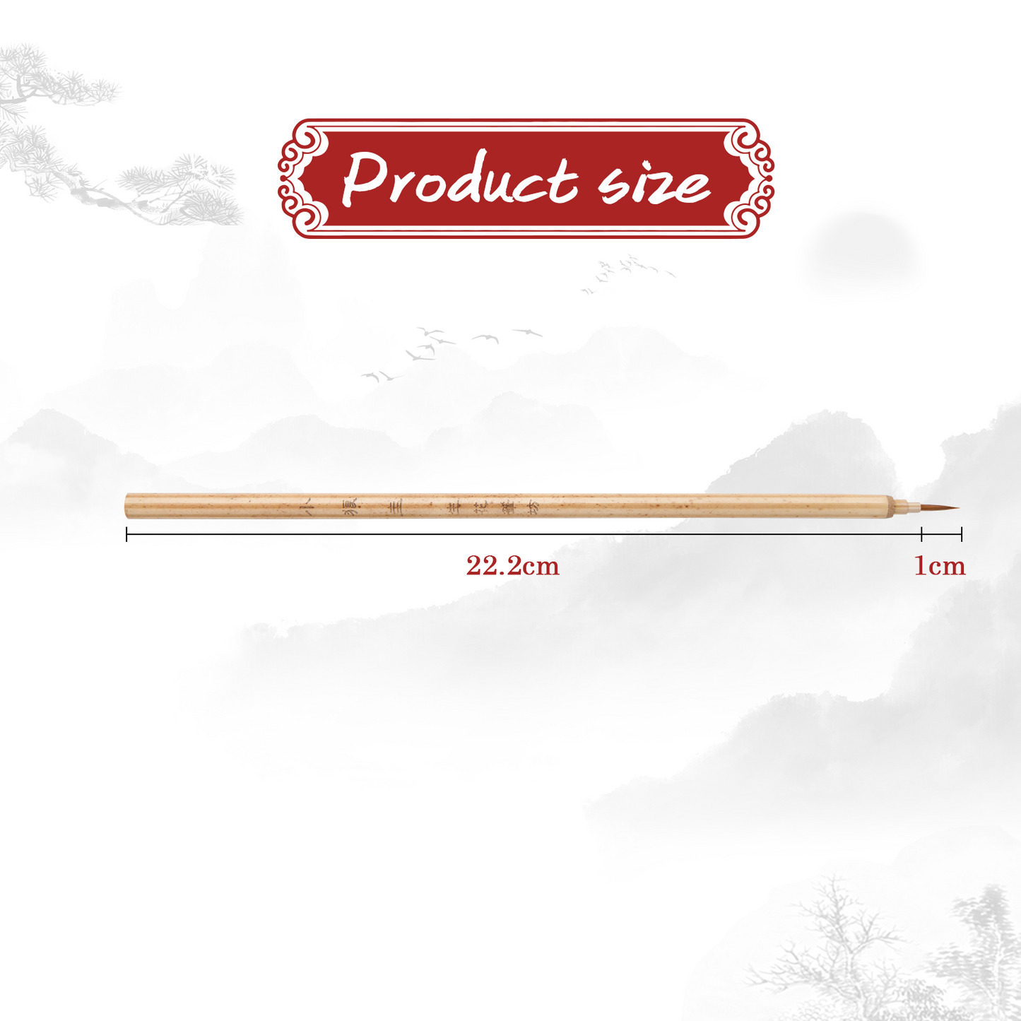 Golden Maple 1pcs Wolf Hair Chinese Calligraphy Painting Brush(W1)