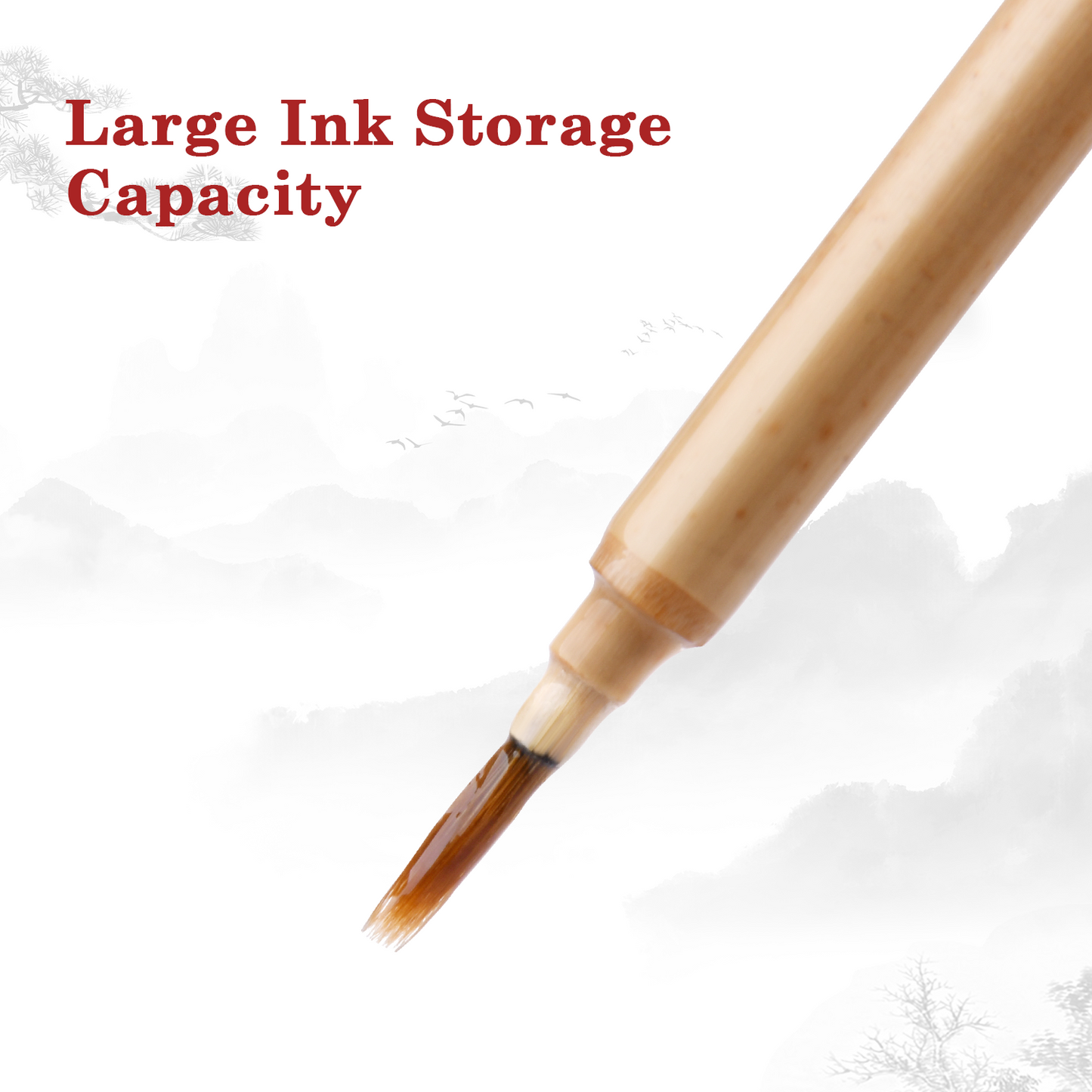Golden Maple 1pcs Wolf Hair Chinese Calligraphy Painting Brush(W1)