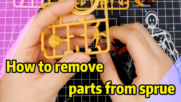 How to remove parts from sprue