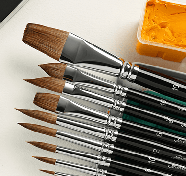 acrylic paint brushes