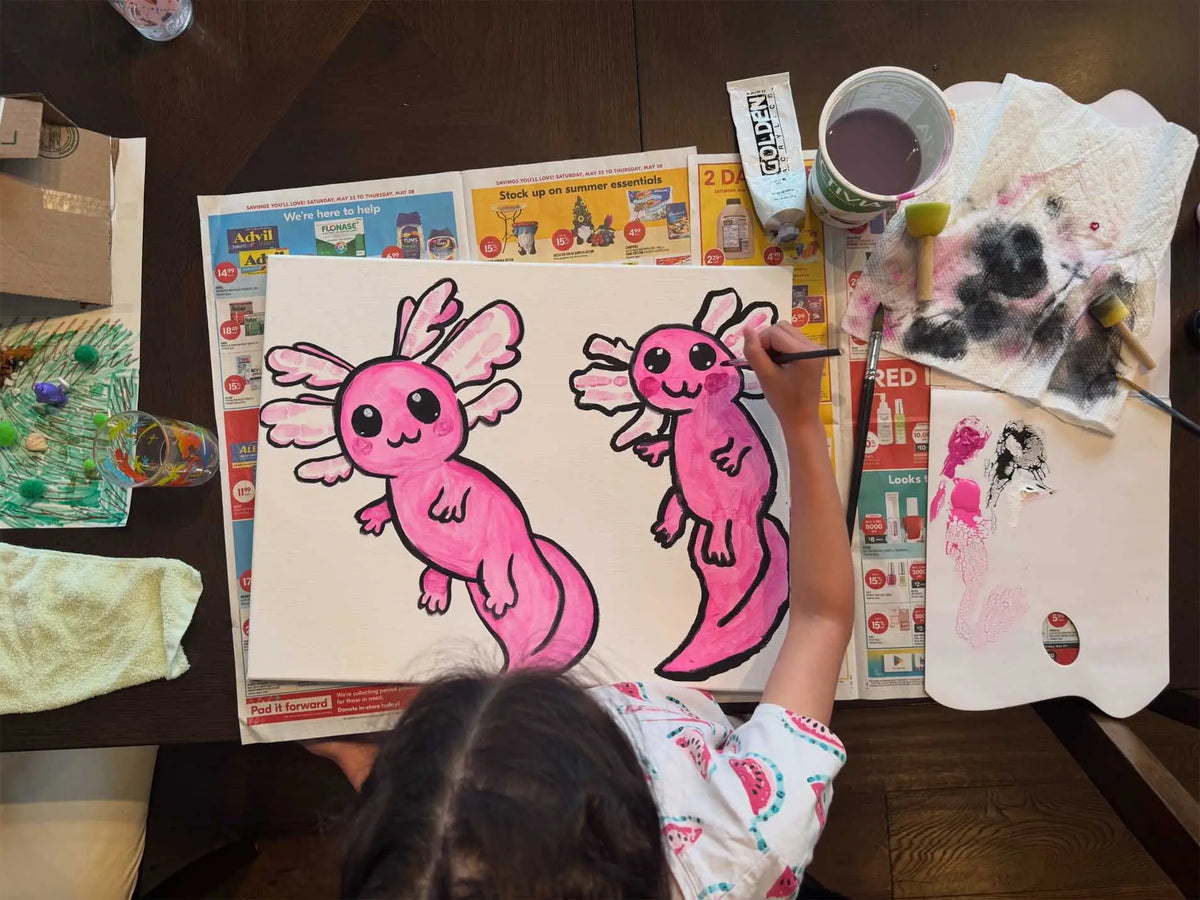 Painting "Alotl" Love: Golden Maple Supports a Father's Day Painting Event