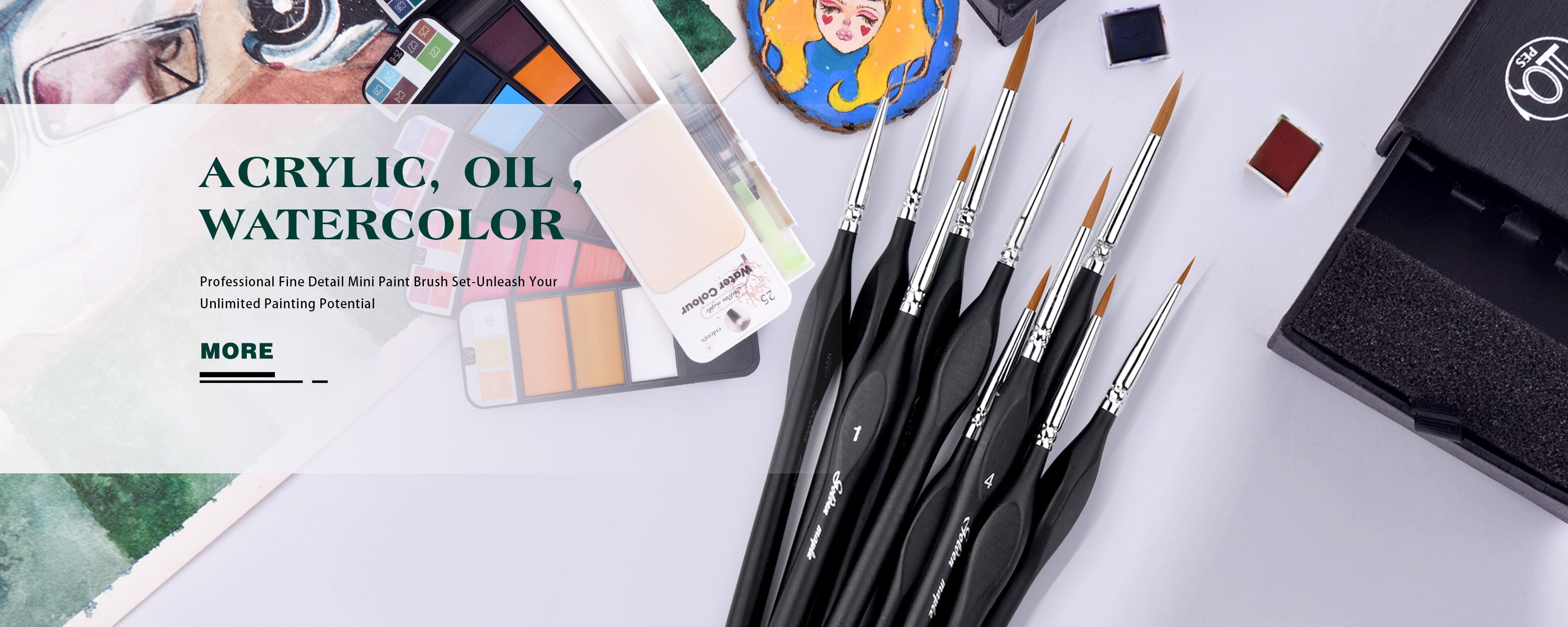 Golden Maple 5PCS Nylon Round Detail Paint Brushes Set (102-duan-5) –  artgoldenmaple