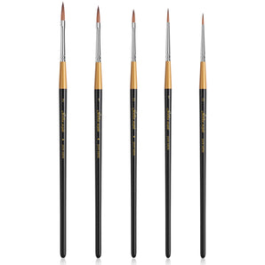 Premium Kolinsky Sable Arrow Shaped Miniature Painting Brush – 5pcs/set