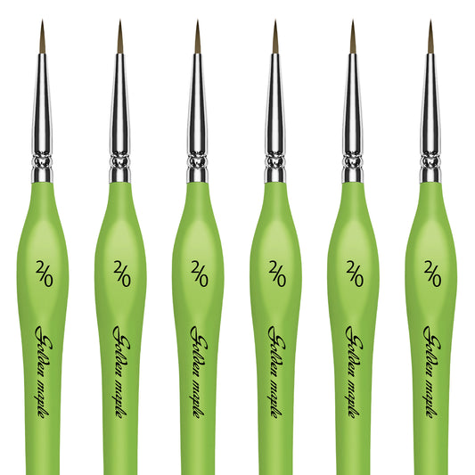 Golden Maple 6PCS Ergonomic Triangle Handle Detail Brush Set-2/0