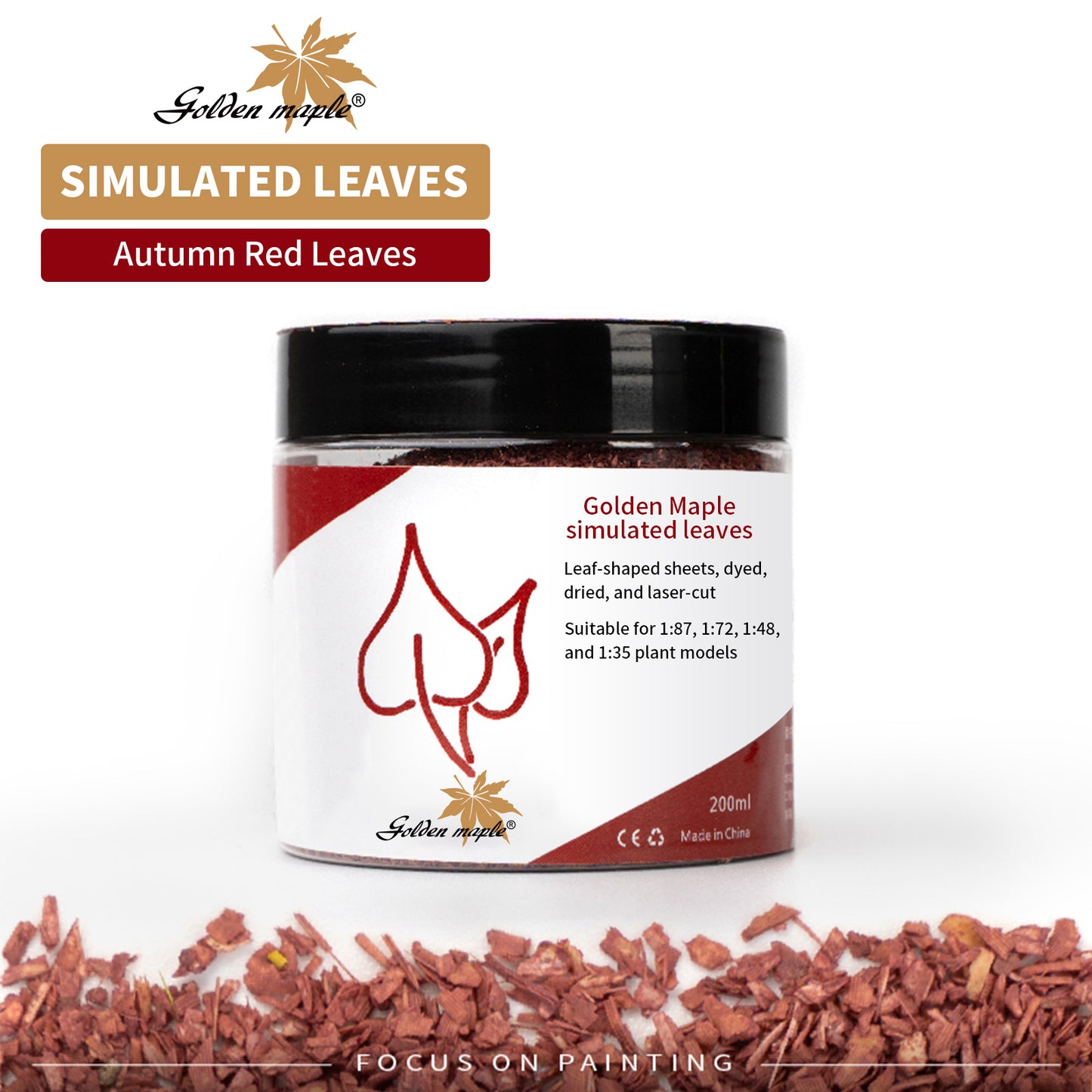 Golden Maple Simulated Leaves