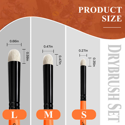 Golden Maple Master I: 7PCS Kolinsky Sable & Goat Hair Miniature Paint Brush Set