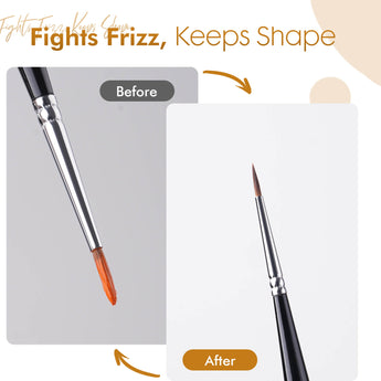 Comparison of bristles before and after using the cleaning soap.