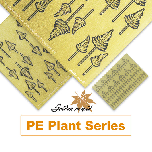 Golden Maple 1/48/35/24 Round Cap Yin Stone Fern PE Etched Sheet Fern