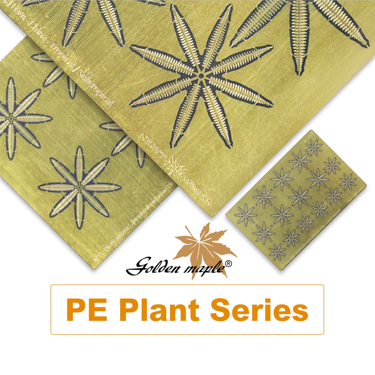 Golden Maple 1/48/35/24 Centipede Grass PE Etched Sheet Fern