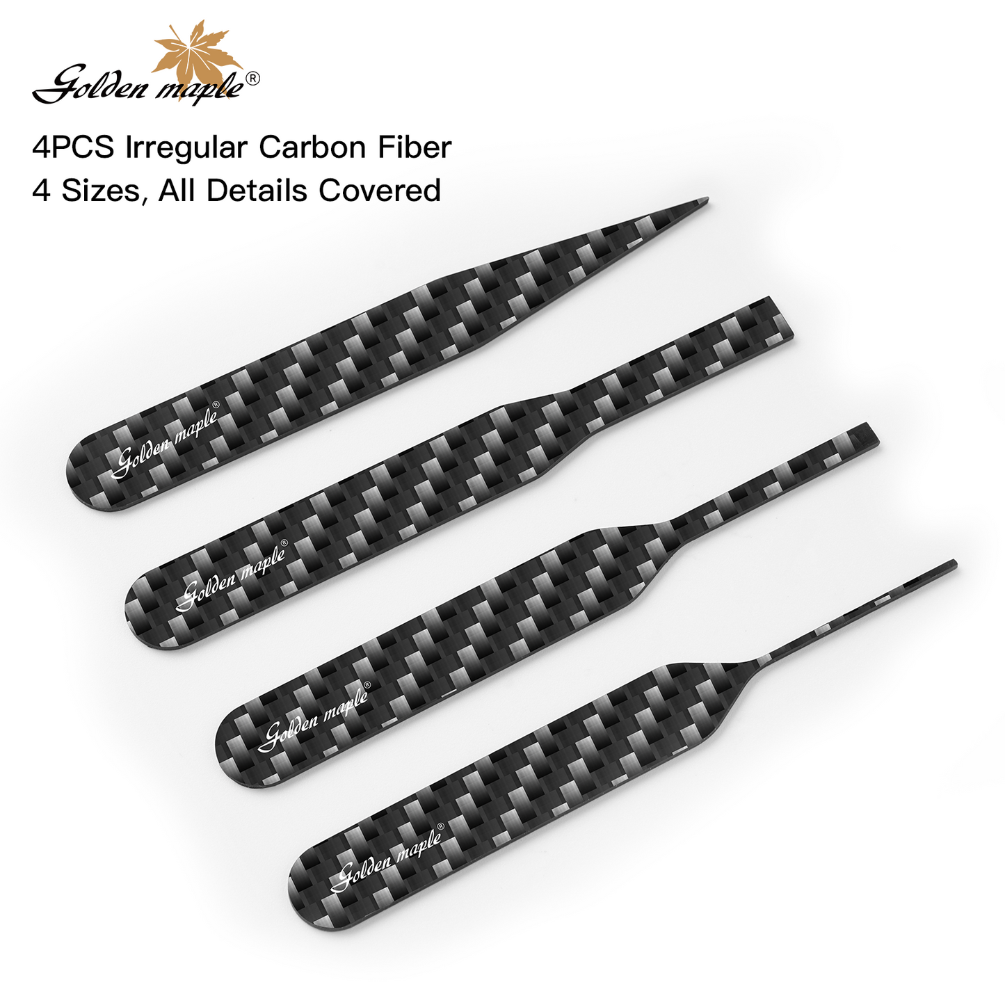 Golden Maple 4PCS Irregular Carbon Fiber,Sanding Sticks for Grinding Polishing Tools