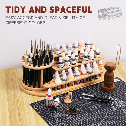 Golden Maple 2 in 1 Paints and Brushes Organizer