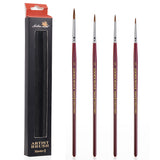Golden Maple Master I artist brush set: four fine round detail brushes (2/0, 3/0, 4/0, 5/0) shown with packaging.