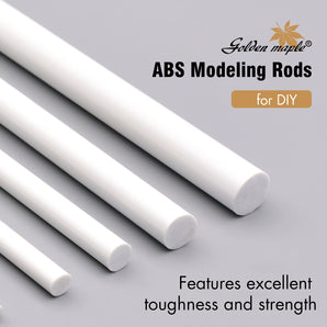 Assorted Diameter White ABS Modeling Sticks for DIY Crafts​.