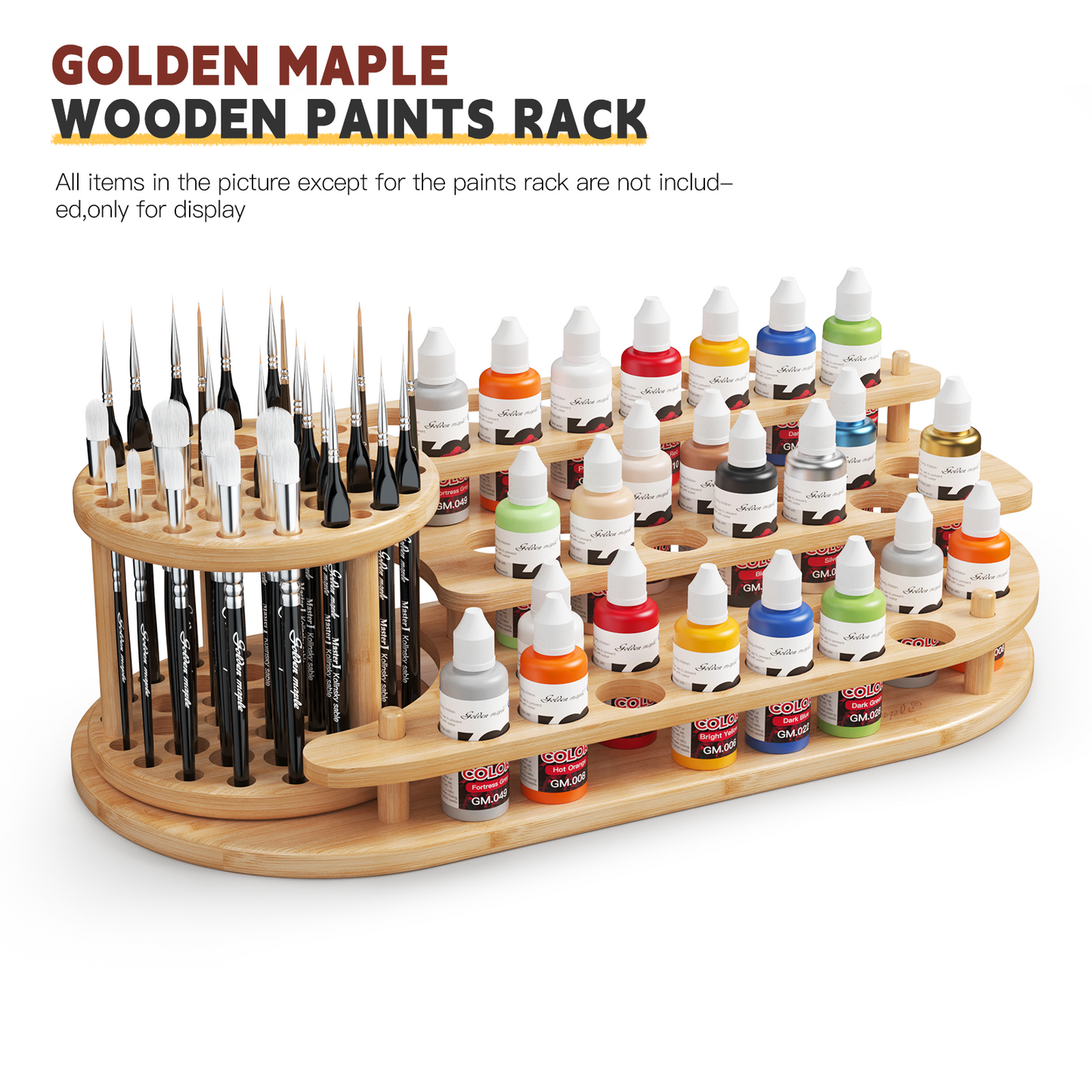 Golden Maple 2 in 1 Paints and Brushes Organizer