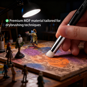 The drybrushing palette is made of high-quality MDF material and specifically designed for dry-brushing color testing.