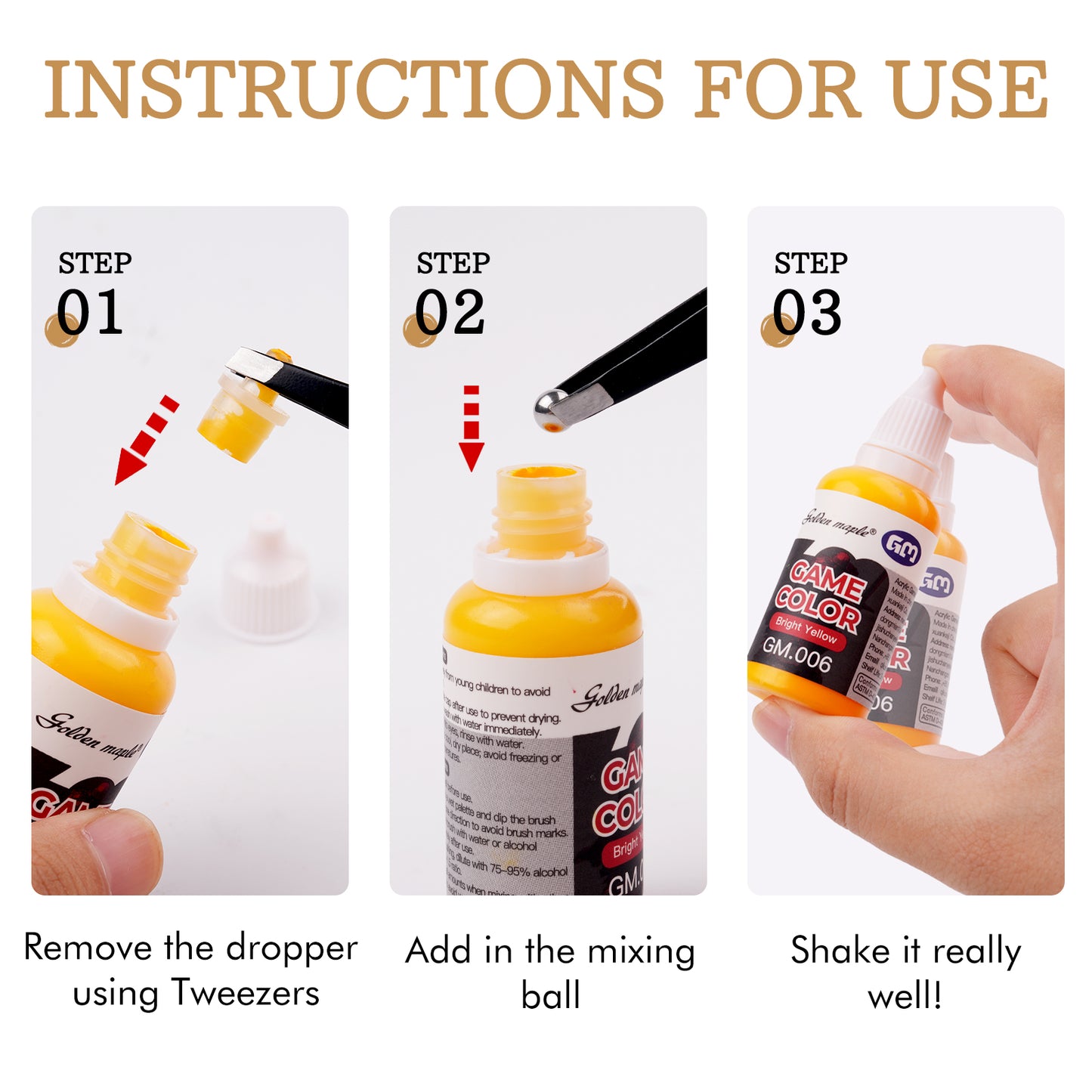 Stainless Steel Mixing Balls for for Paint Bottles – Essential for Miniature Painting & Crafts
