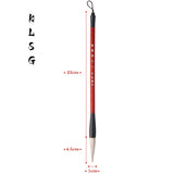 KLSG Chinese Calligraphy Watercolor Brush with fine tip &red wood handle, 23cm total length, 4.5cm hair.