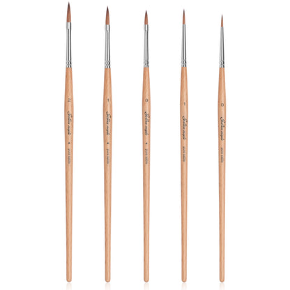 Golden Maple Kolinsky Sable Set Brushes for Miniature Painting Modeling Pieces Fine Detail Paint Brush Miniature Painting Kit Mini Paints Acrylic for Warhammer