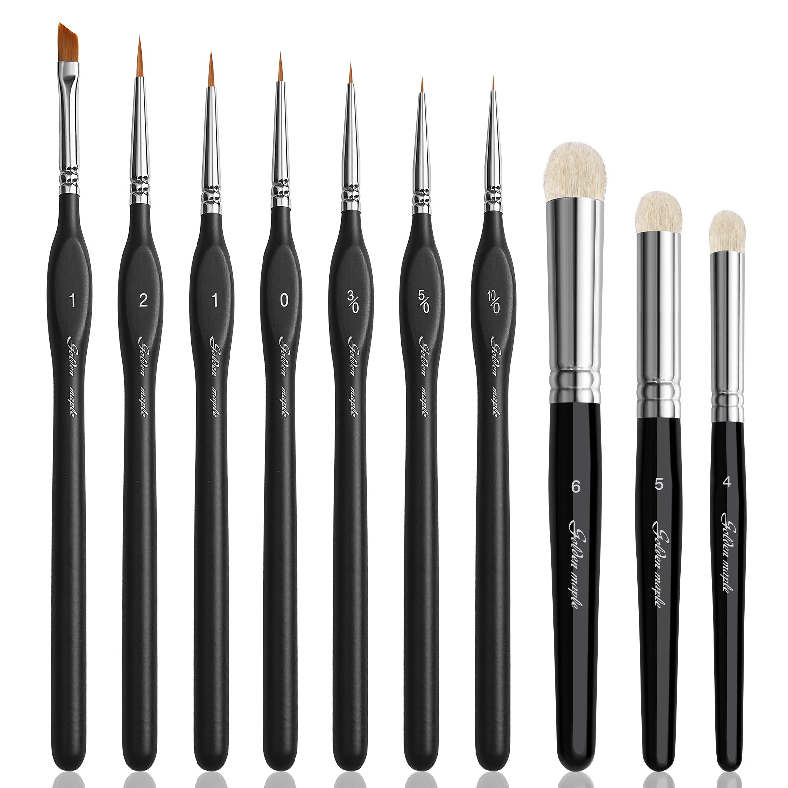 Miniature Dry Brush Set Micro Detailing 10pcs
