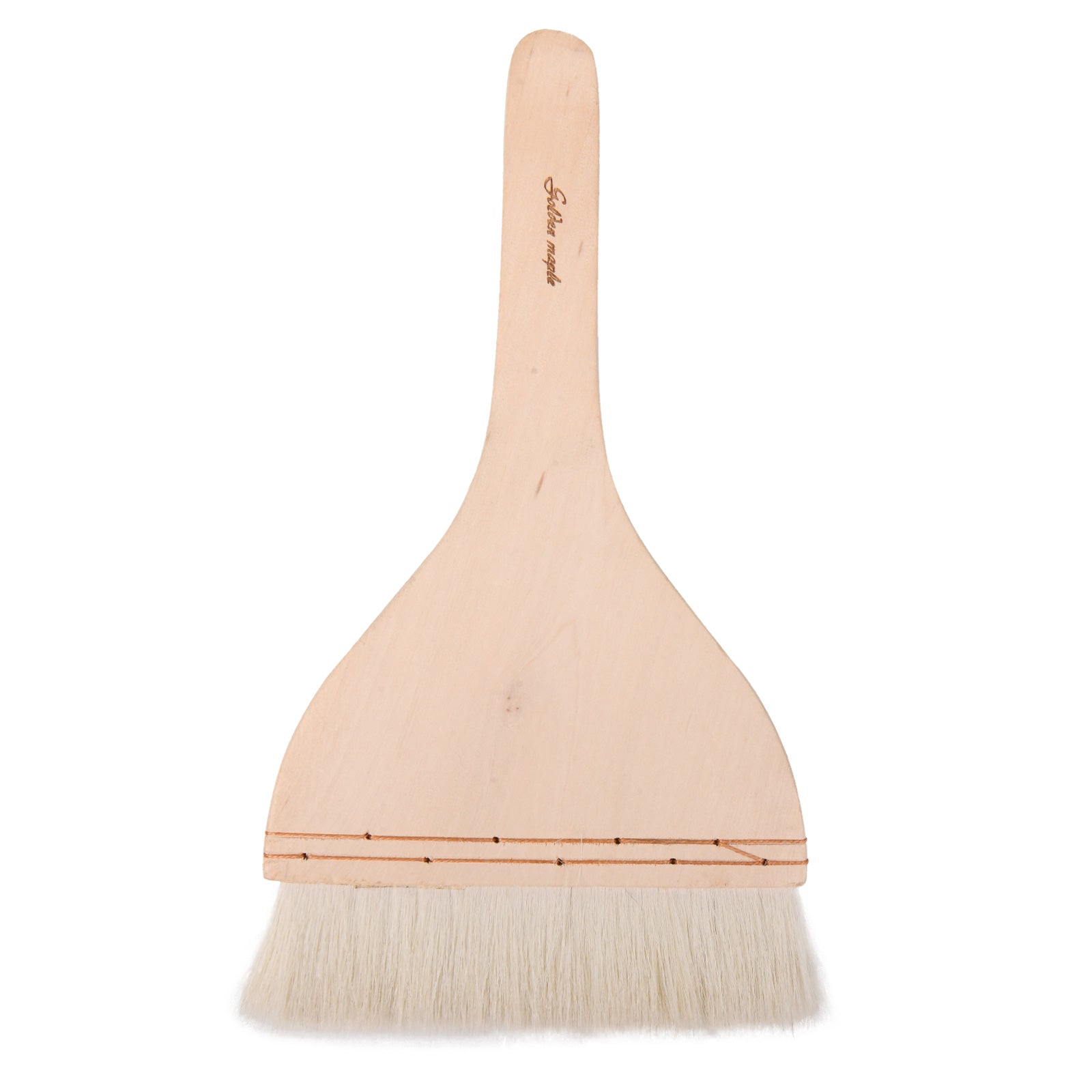 6 Inch Flat Hake Brush Soft Goat Hair Solid Wooden Handle