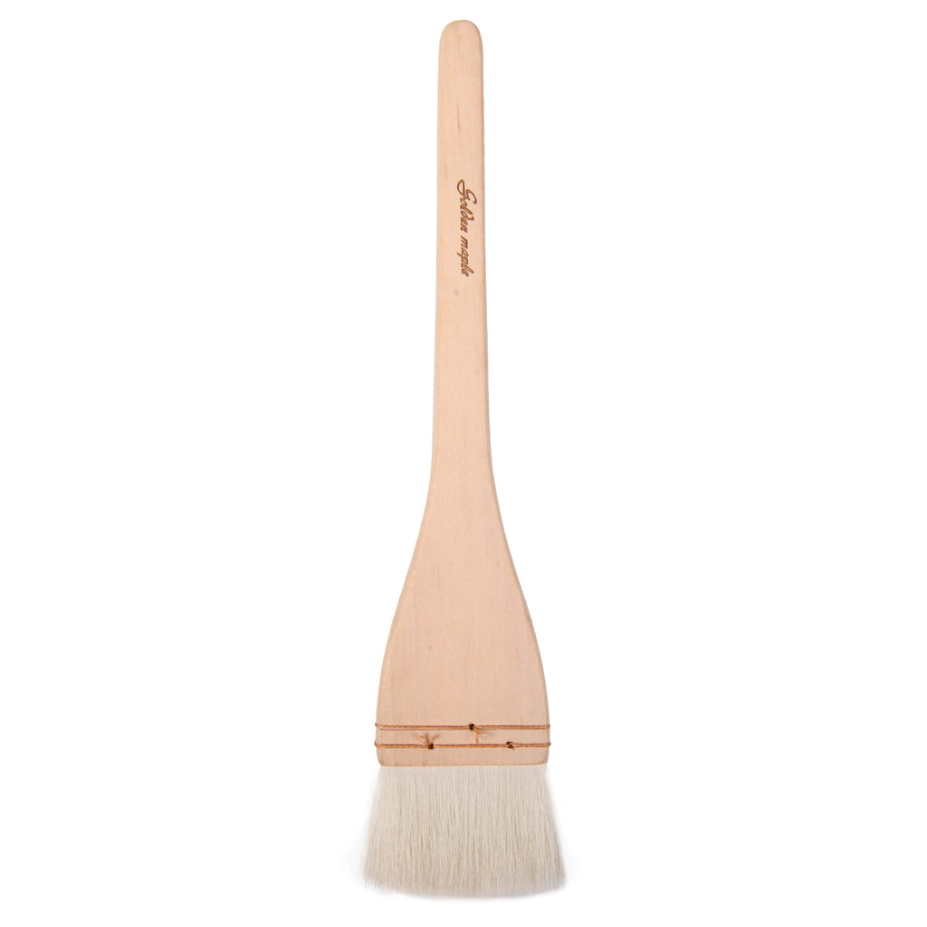 Goldenmaple 2 Inch Flat Hake Brushes, Soft Goat Hair Hake Paint Brush with Solid Wooden Handle