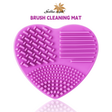 Purple heart-shaped silicone cleaner