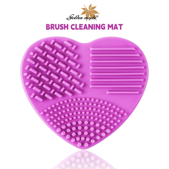 Purple heart-shaped silicone cleaner