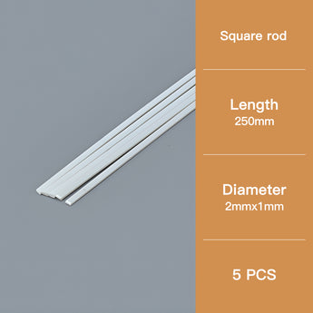 Rectangular Model Rod: 2×1mm Section, 250mm Length – Model Building Material​.