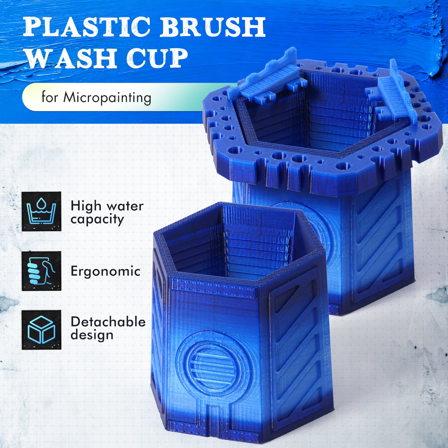 Plastic Brush Cup - Miniature Painting