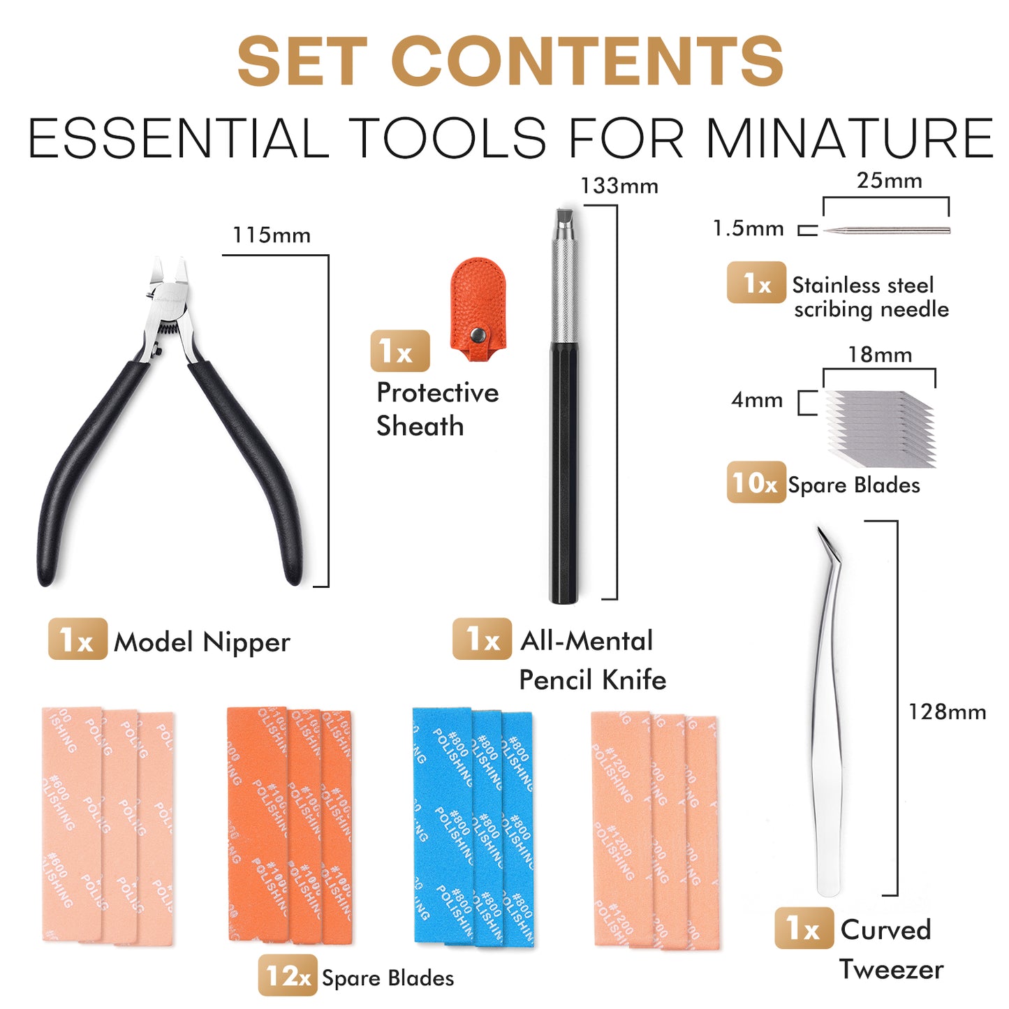 Miniature Tool Kit – Essential Set for Model Making, Crafts & DIY Projects