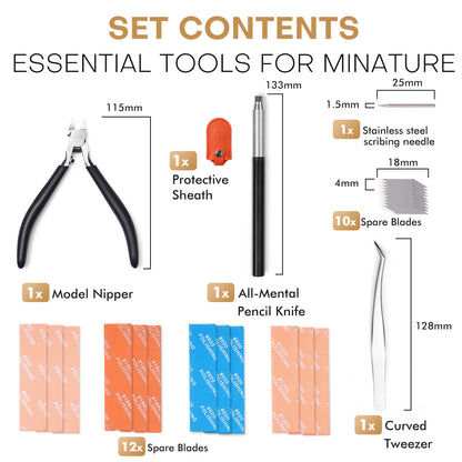 Miniature Tool Kit – Essential Set for Model Making, Crafts & DIY Projects