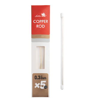 Golden Maple 0.3mm copper rods, 5-piece set including a protective clear storage tube.