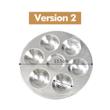 Round 7-well aluminum travel mixing palette, 13.5cm, for watercolor, acrylic, oil, gouache.