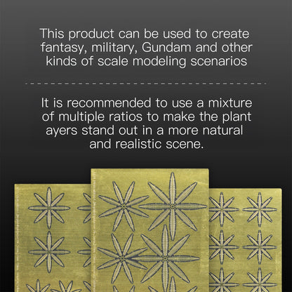 Golden Maple 1/48/35/24 Centipede Grass PE Etched Sheet Fern