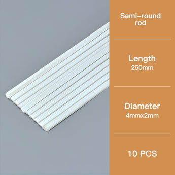 Semi-Round Modeling Rod: 4mm Diameter, 250mm Length – Model Building Material.