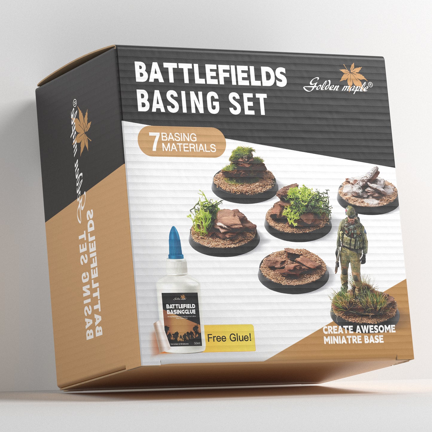 Battlefield Basing Set - All-in-One Terrain Kit for Model Dioramas & Wargaming