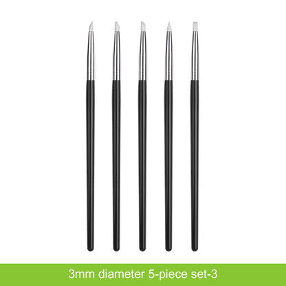 Golden Maple Clay Shapers - Color Shapers  Black Firm Clay Coloring Drawing Tool Set - 5pcs Silicone Tips, Clay Shapers, Pottery Painting Tools