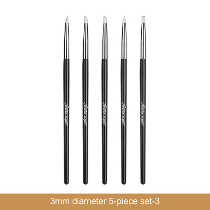 Golden Maple Clay Shapers - Color Shapers  Black Firm Clay Coloring Drawing Tool Set - 5pcs Silicone Tips, Clay Shapers, Pottery Painting Tools