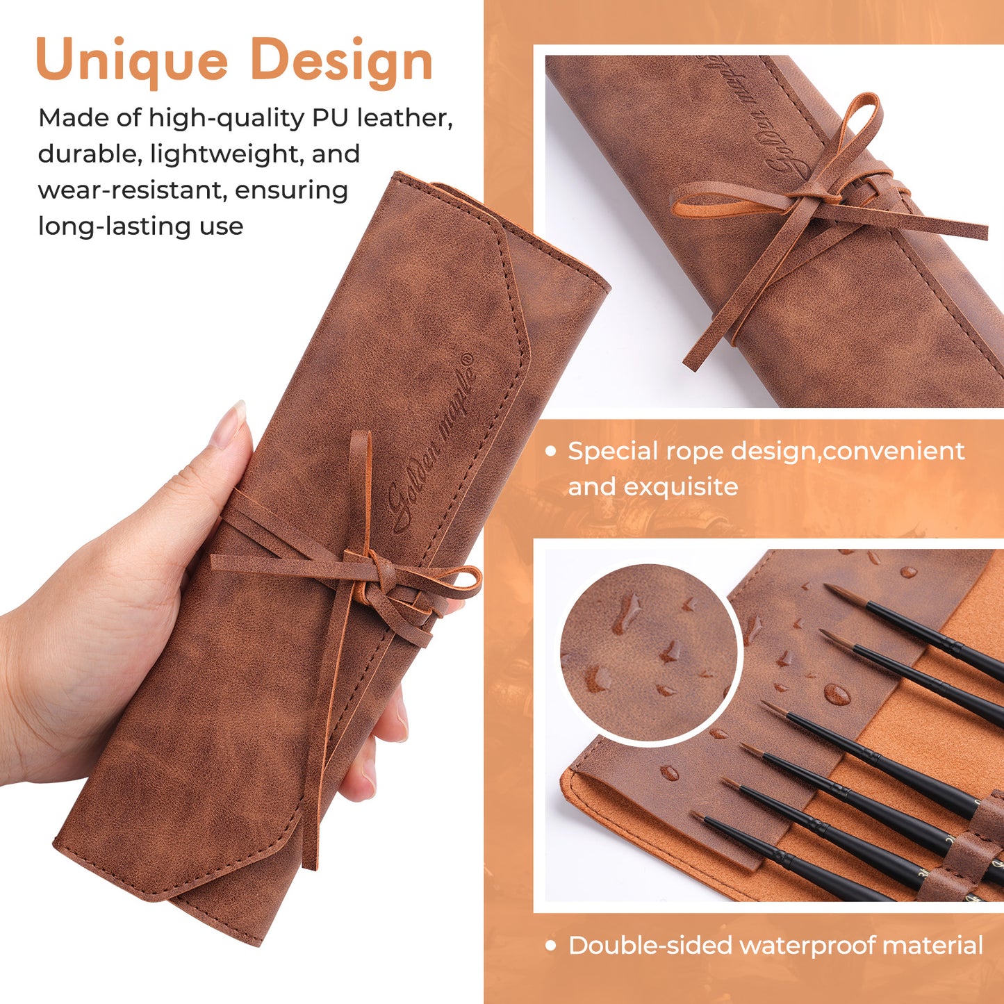 Golden Maple 6 PCS Kolinsky Sable Miniature Detail Brushes Set