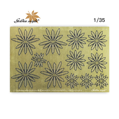 Golden Maple 1/48/35/24 Bird's Nest Fern PE Etched Sheet Fern