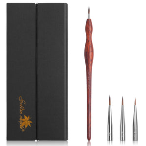 4 Replaceable Brush Heads Multi-Purpose Premium Kolinsky Sable Brush