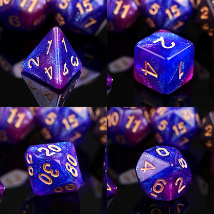 Goldenmaple Polyhedral Dice Set with Dice Bag for Dungeons and Dragons RPG MTG Role Playing Table Games