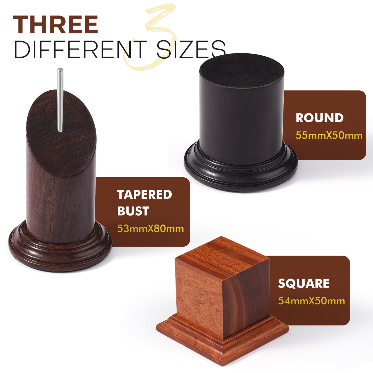 Golden maple Display Plinths for Miniatures